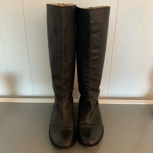 Black Melissa Button-Back Zip Frye boots